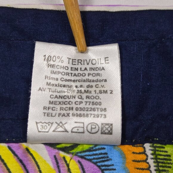 Rima International Fish Print Hawaiian Shirt 2XL Green Short Sleeve‎ Beachwear - Picture 8 of 12